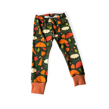 Load image into Gallery viewer, Green Autumn Rainy Days Baby & Children's Leggings • ORGANIC • READY TO SHIP •Kids • 18-24 Months •
