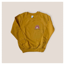 Load image into Gallery viewer, Mustard 'Look For Rainbows' Baby & Children's Sweatshirt • READY TO SHIP • Kids Jumper • 5-6 Years •
