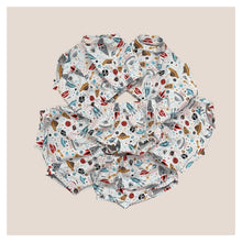 Load image into Gallery viewer, White Space Rockets Baby & Children's Bummies • READY TO SHIP • Kids Shorts •