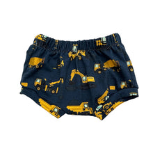 Load image into Gallery viewer, Navy Construction Baby & Children's Bummies • READY TO SHIP • 3-6 Months •