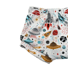 Load image into Gallery viewer, White Space Rockets Baby & Children's Bummies • READY TO SHIP • Kids Shorts •