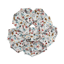 Load image into Gallery viewer, White Space Rockets Baby & Children's Bummies • READY TO SHIP • Kids Shorts •
