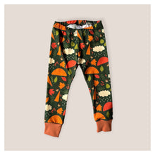 Load image into Gallery viewer, Green Autumn Rainy Days Baby & Children's Leggings • ORGANIC • READY TO SHIP •Kids • 18-24 Months •