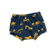 Load image into Gallery viewer, Navy Construction Baby & Children's Bummies • READY TO SHIP • 3-6 Months •
