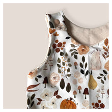 Load image into Gallery viewer, Autumn Days Pumpkins Baby & Children's Romper • ORGANIC • MADE TO ORDER • Kids Romper •