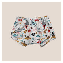 Load image into Gallery viewer, White Space Rockets Baby & Children's Bummies • READY TO SHIP • Kids Shorts •