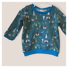 Load image into Gallery viewer, Teal Bears & Arrows Baby & Children's Lightweight Jumper • MADE TO ORDER • Kids Jumper •