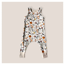 Load image into Gallery viewer, Autumn Days Pumpkins Baby & Children's Romper • ORGANIC • MADE TO ORDER • Kids Romper •