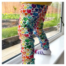 Load image into Gallery viewer, Rainbow Heart Baby & Child Leggings • READY TO SHIP • Kids •