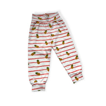 Load image into Gallery viewer, Salmon Pink Striped Daisy Baby & Children's Cuffed Trousers • READY to SHIP • 18-24 Months • Kids •