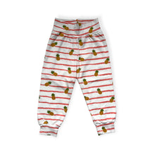 Load image into Gallery viewer, Salmon Pink Striped Daisy Baby & Children's Cuffed Trousers • READY to SHIP • 18-24 Months • Kids •