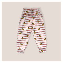 Load image into Gallery viewer, Salmon Pink Striped Daisy Baby & Children's Cuffed Trousers • READY to SHIP • 18-24 Months • Kids •