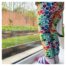 Load image into Gallery viewer, Rainbow Heart Baby & Child Leggings • READY TO SHIP • Kids •