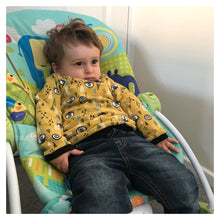 Load image into Gallery viewer, Mustard Bears & Arrows Baby & Children's Lightweight Jumper • MADE TO ORDER • Kids Jumper •