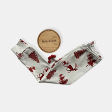Load image into Gallery viewer, Buffalo Plaid Deer Baby & Children's Leggings • MADE TO ORDER • Kids Leggings • Christmas •
