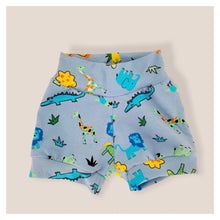 Load image into Gallery viewer, Blue Jungle Animals Baby & Children's Cuffed Shorts • READY TO SHIP • 6-9 Months •