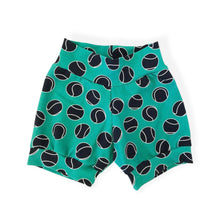 Load image into Gallery viewer, Green Tennis Ball Baby & Children's Cuffed Shorts • MADE TO ORDER • Kids Shorts •