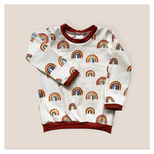 Load image into Gallery viewer, Autumn Rainbows Baby & Children's Cuffed Top • ORGANIC • MADE TO ORDER •