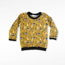 Load image into Gallery viewer, Mustard Bears & Arrows Baby & Children's Lightweight Jumper • MADE TO ORDER • Kids Jumper •