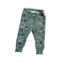 Load image into Gallery viewer, Dusty Green Woodland Animals Baby & Child's Leggings • READY TO SHIP • Kids •