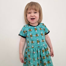 Load image into Gallery viewer, Blue Bees Baby & Children's Twirl Dress • ORGANIC • MADE TO ORDER • Kids Dress •