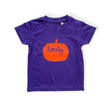 Load image into Gallery viewer, Personalised Pumpkin Baby & Children's T-Shirt • MADE TO ORDER • Kids •