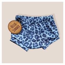 Load image into Gallery viewer, Blue Leopard Print Baby & Children's Bummies • MADE TO ORDER • Kids Bummies •