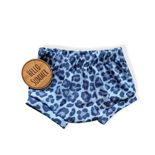 Load image into Gallery viewer, Blue Leopard Print Baby & Children's Bummies • MADE TO ORDER • Kids Bummies •