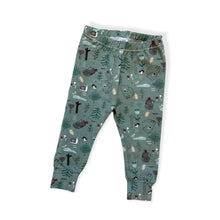 Load image into Gallery viewer, Dusty Green Woodland Animals Baby & Child's Leggings • READY TO SHIP • Kids •