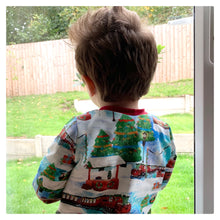 Load image into Gallery viewer, Christmas Trains Baby & Children's Jumper • MADE TO ORDER • Kids Lightweight Jumper •