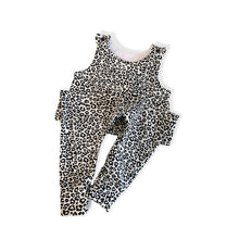 Load image into Gallery viewer, Black & White Baby & Children's Leopard Print Romper • MADE TO ORDER • Kids Romper •