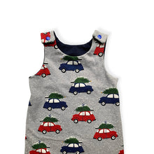 Load image into Gallery viewer, Grey Christmas Cars Baby & Children's Romper • READY TO SHIP • Kids •