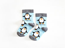 Load image into Gallery viewer, Save The Penguins Bamboo Socks for Kids • READY TO SHIP •