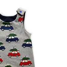 Load image into Gallery viewer, Grey Christmas Cars Baby & Children's Romper • READY TO SHIP • Kids •