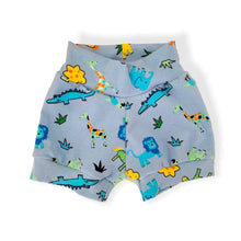 Load image into Gallery viewer, Blue Jungle Animals Baby & Children's Cuffed Shorts • READY TO SHIP • 6-9 Months •