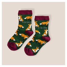 Load image into Gallery viewer, Save The Foxes Bamboo Socks for Kids • READY TO SHIP •