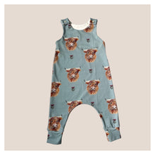 Load image into Gallery viewer, Highland Cow Baby & Children's Romper • READY TO SHIP • Kids Romper •