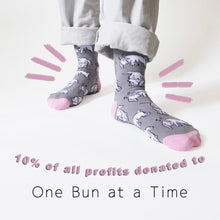 Load image into Gallery viewer, 'Save The Rabbits' Bamboo Socks for Kids • READY TO SHIP •