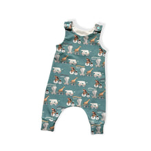 Load image into Gallery viewer, Animal Train Baby & Children's Romper • MADE TO ORDER • Kids Romper •