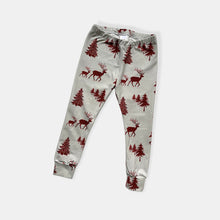 Load image into Gallery viewer, Buffalo Plaid Deer Baby & Children's Leggings • MADE TO ORDER • Kids Leggings • Christmas •