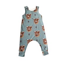 Load image into Gallery viewer, Highland Cow Baby & Children's Romper • READY TO SHIP • Kids Romper •