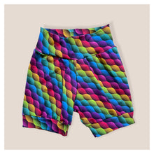 Load image into Gallery viewer, Rainbow Ribbons Baby & Children's Cuffed Shorts • READY TO SHIP • 5-6 Years •