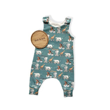 Load image into Gallery viewer, Animal Train Baby & Children's Romper • MADE TO ORDER • Kids Romper •