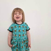 Load image into Gallery viewer, Blue Bees Baby & Children's Twirl Dress • ORGANIC • MADE TO ORDER • Kids Dress •