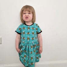 Load image into Gallery viewer, Blue Bees Baby & Children's Twirl Dress • ORGANIC • MADE TO ORDER • Kids Dress •