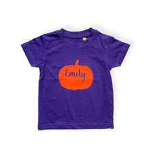 Load image into Gallery viewer, Personalised Pumpkin Baby & Children's T-Shirt • MADE TO ORDER • Kids •