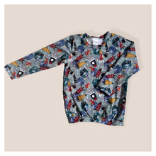 Load image into Gallery viewer, Space Rockets Baby & Children's Cuffed Top • MADE TO ORDER •
