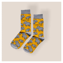 Load image into Gallery viewer, 'Save The Rhinos' Bamboo Socks for Kids • READY TO SHIP •
