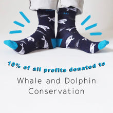 Load image into Gallery viewer, 'Save The Whales' Bamboo Socks for Kids • READY TO SHIP •