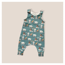 Load image into Gallery viewer, Animal Train Baby & Children's Romper • MADE TO ORDER • Kids Romper •